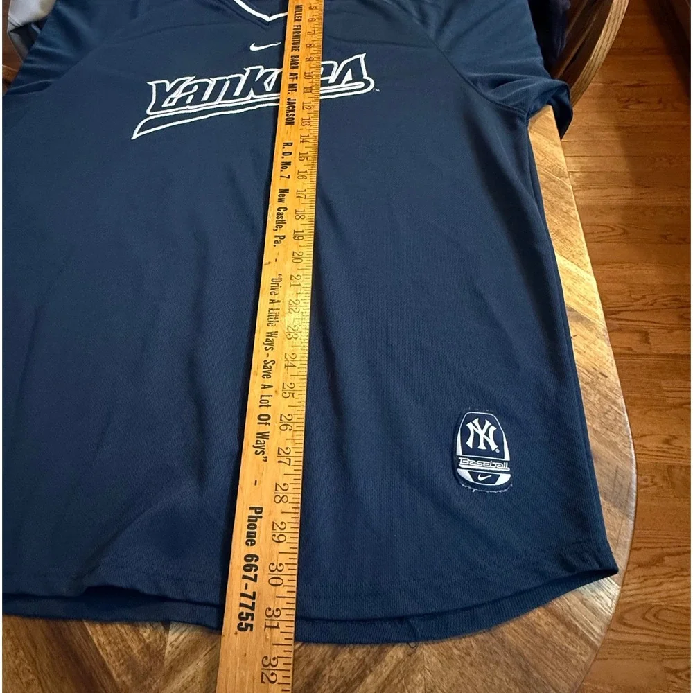 Nike New York Yankees Baseball Jersey Men's‎ Navy V-Neck Short Sleeve
